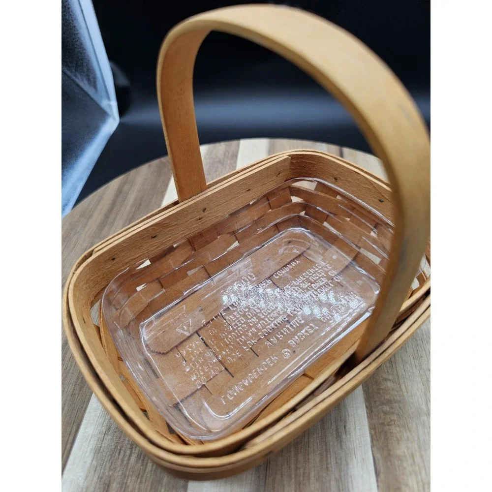 VTG 1996 Longaberger‎ Signed American Cancer Society Basket & Liner 6